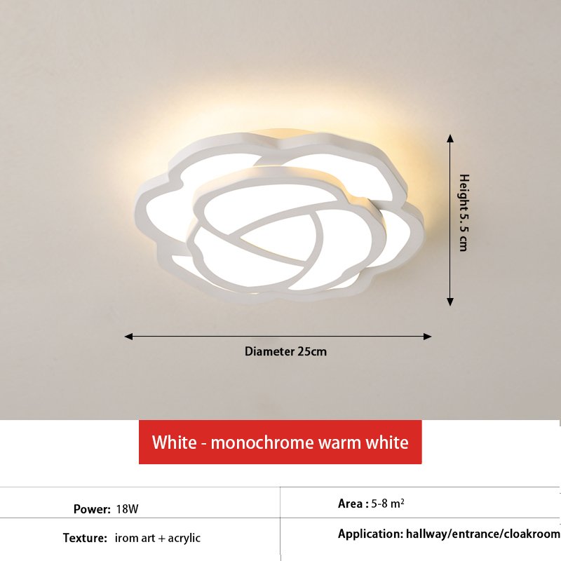 Rose White Nordic Minimalist Decorations for Home Light Fixture Lighting Creative LED Bedroom Ceiling Lamps
