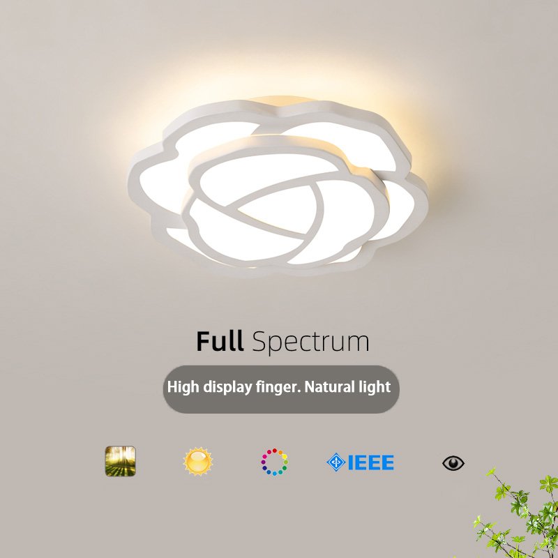 Rose White Nordic Minimalist Decorations for Home Light Fixture Lighting Creative LED Bedroom Ceiling Lamps