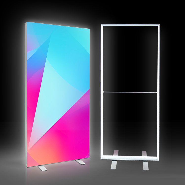 Lingtong Free Design Indoor Portable Lightbox Advertising Custom Print Promotional Led Up Seg Light Box