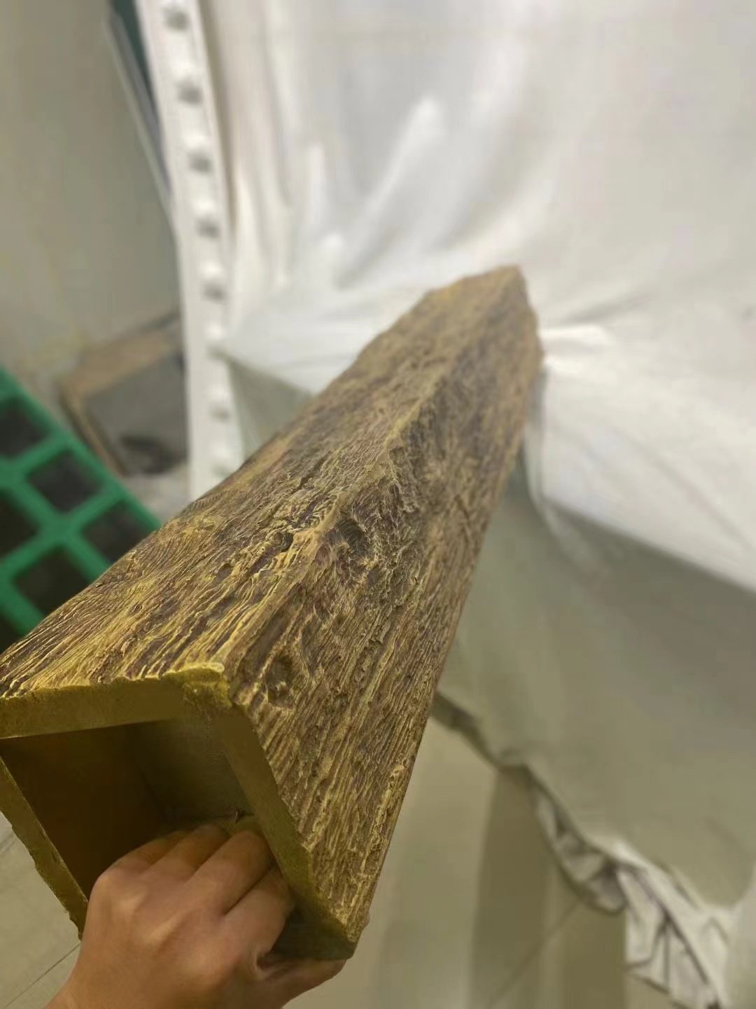 Light Weight Waterproof PU Artificial Wood Timber Beams Polyurethane faux wood beams for indoor and outdoor ceiling decoration