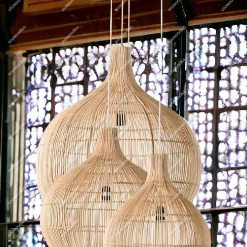 Handmade Bamboo Rattan Indoor Lights Chandeliers & Pendant Lights Bamboo Pendant Lights Rustic Straw Lamps Home Decor