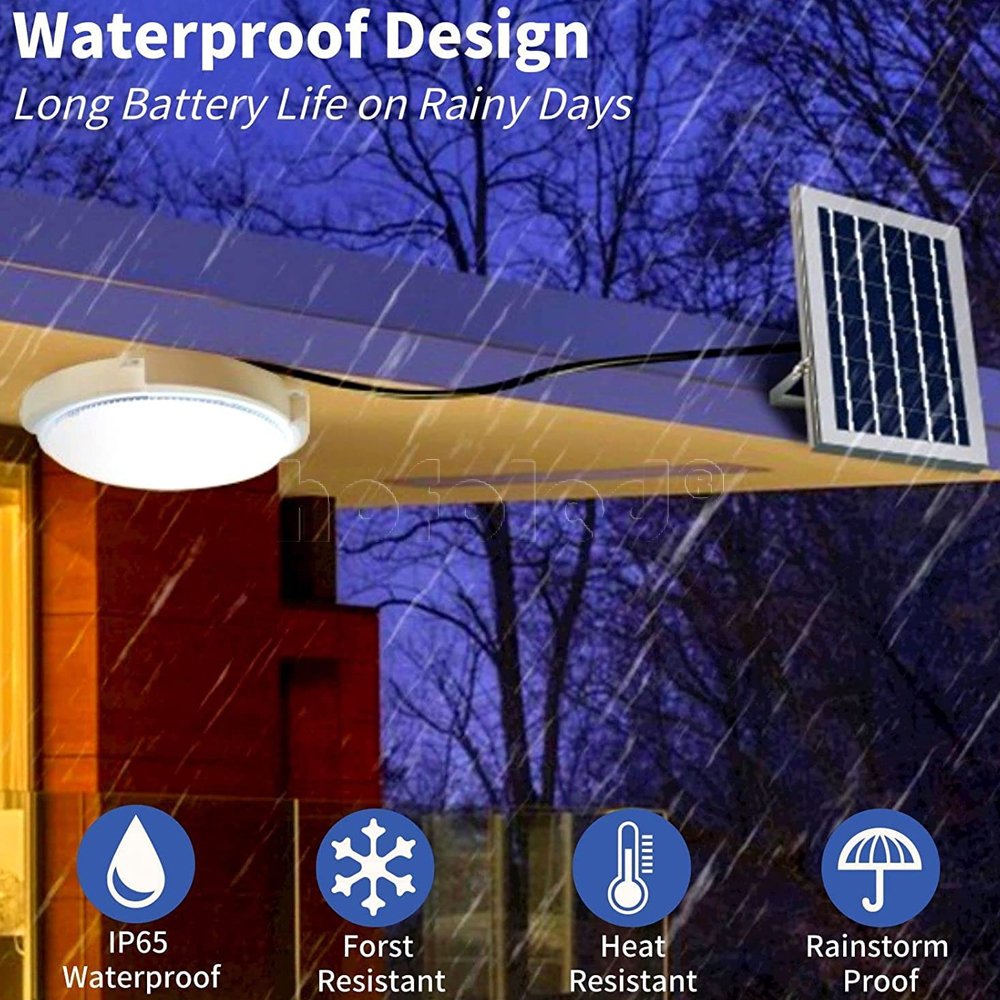 Waterproof Ip65 Outdoor Garden Indoor 40W 60W 100W 200W 300W Intelligent Solar LED Ceiling Light With Solar Panel