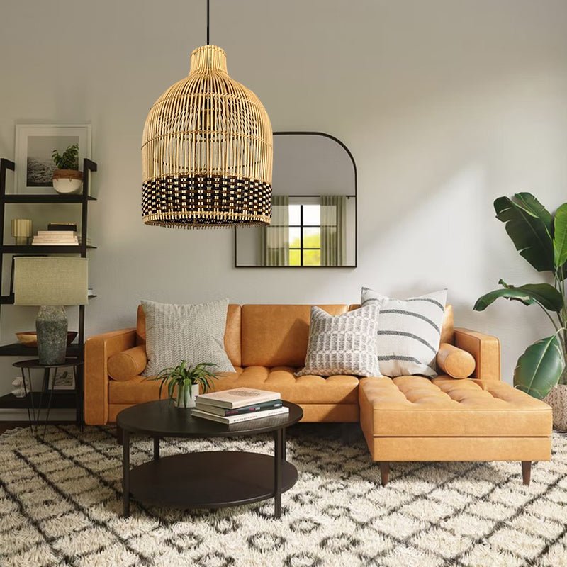 Lamps Shades Covers Pendant Lights for Decoration Handmade Rattan Lampshade Woven Wicker Bamboo Living Room Natural Home Paper