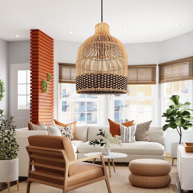 Lamps Shades Covers Pendant Lights for Decoration Handmade Rattan Lampshade Woven Wicker Bamboo Living Room Natural Home Paper