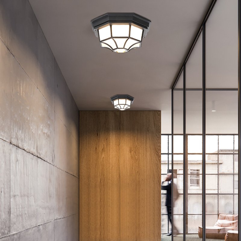 Aluminum IP65 outdoor moisture-proof balcony ceiling light outdoor flush mount light bulkhead ceiling light