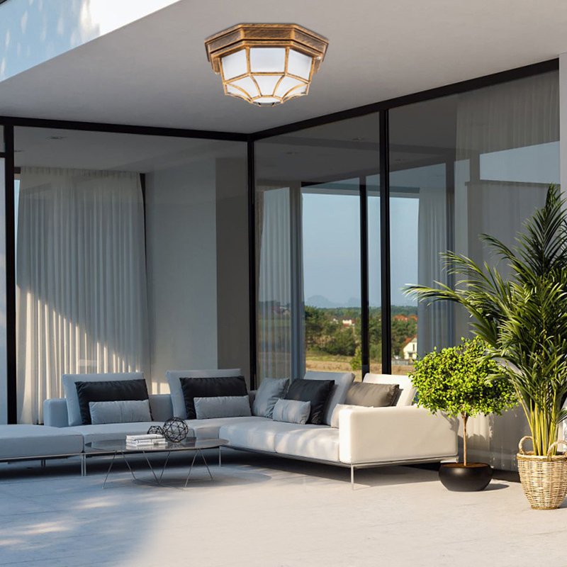 Aluminum IP65 outdoor moisture-proof balcony ceiling light outdoor flush mount light bulkhead ceiling light