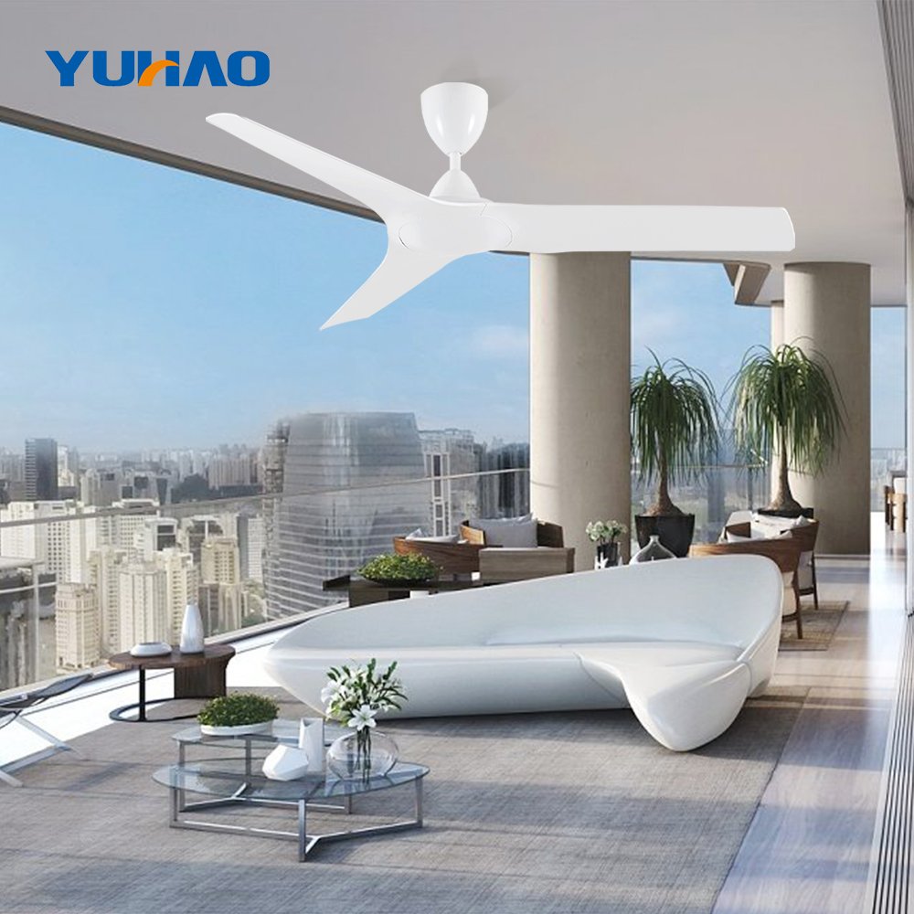 Wholesale White 3 Blade Abs 52 Inch Ac Modern Waterproof IP44 Outdoor Ceiling Fan Without Light