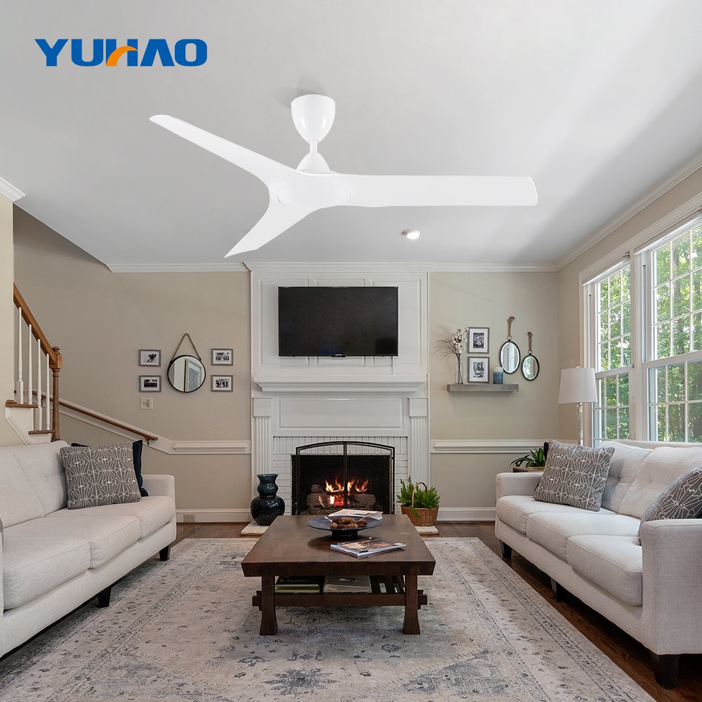 Wholesale White 3 Blade Abs 52 Inch Ac Modern Waterproof IP44 Outdoor Ceiling Fan Without Light