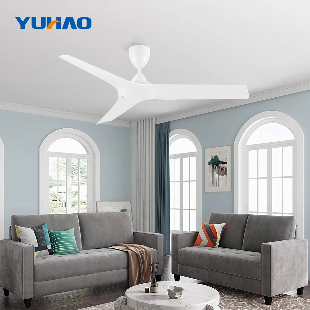 Wholesale White 3 Blade Abs 52 Inch Ac Modern Waterproof IP44 Outdoor Ceiling Fan Without Light