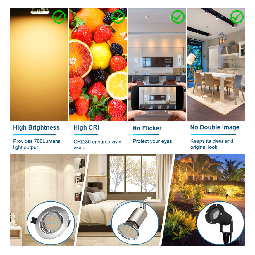 Wholesale Custom Ceiling Spotlight MR16 Led Light Bulb GU5.3 Down light for Indoor and Outdoor