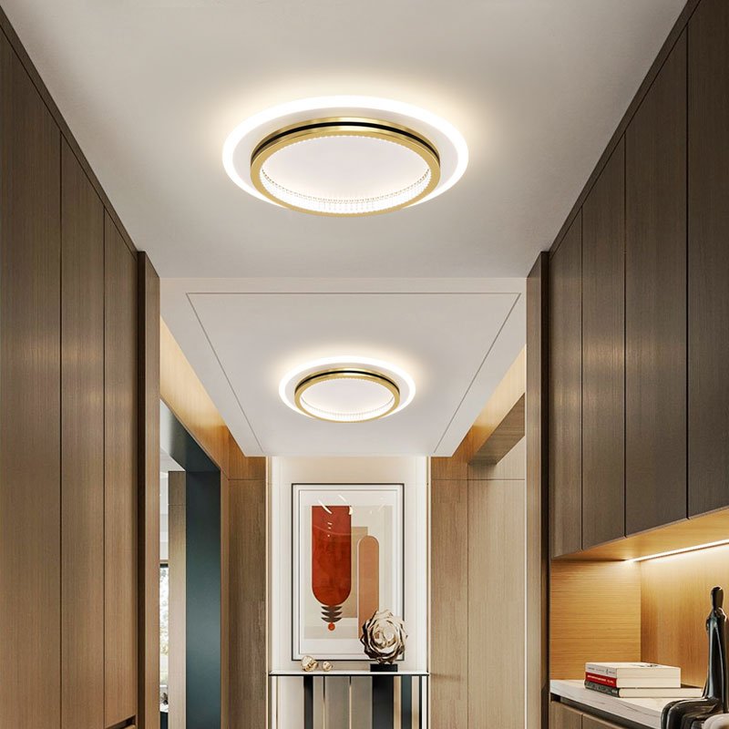 Factory direct sales 25*25cm black golden iron square balcony modern square led ceiling light