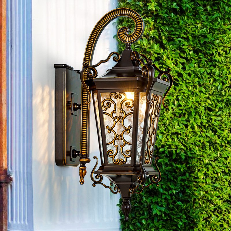 Wholesale Wall Mounted Outdoor Lights Waterproof Aluminum&Glass Vintage LED Outdoor Wall Lamps