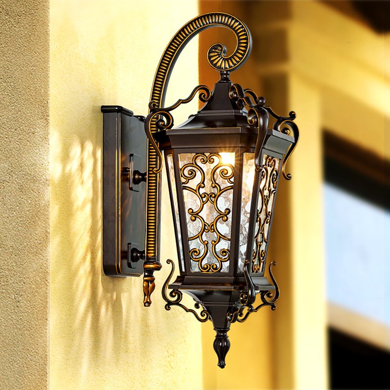 Wholesale Wall Mounted Outdoor Lights Waterproof Aluminum&Glass Vintage LED Outdoor Wall Lamps