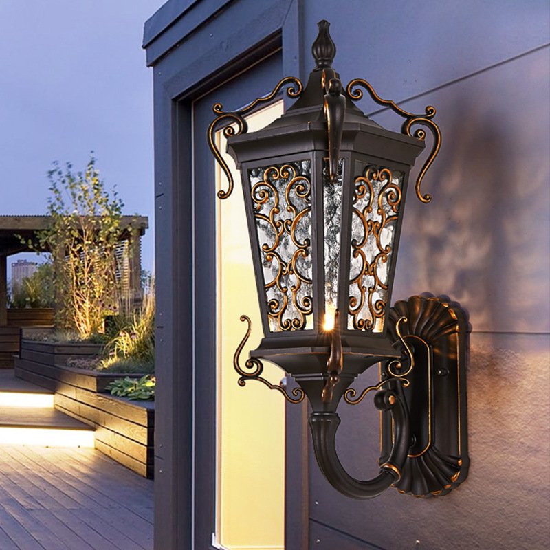 Wholesale Wall Mounted Outdoor Lights Waterproof Aluminum&Glass Vintage LED Outdoor Wall Lamps