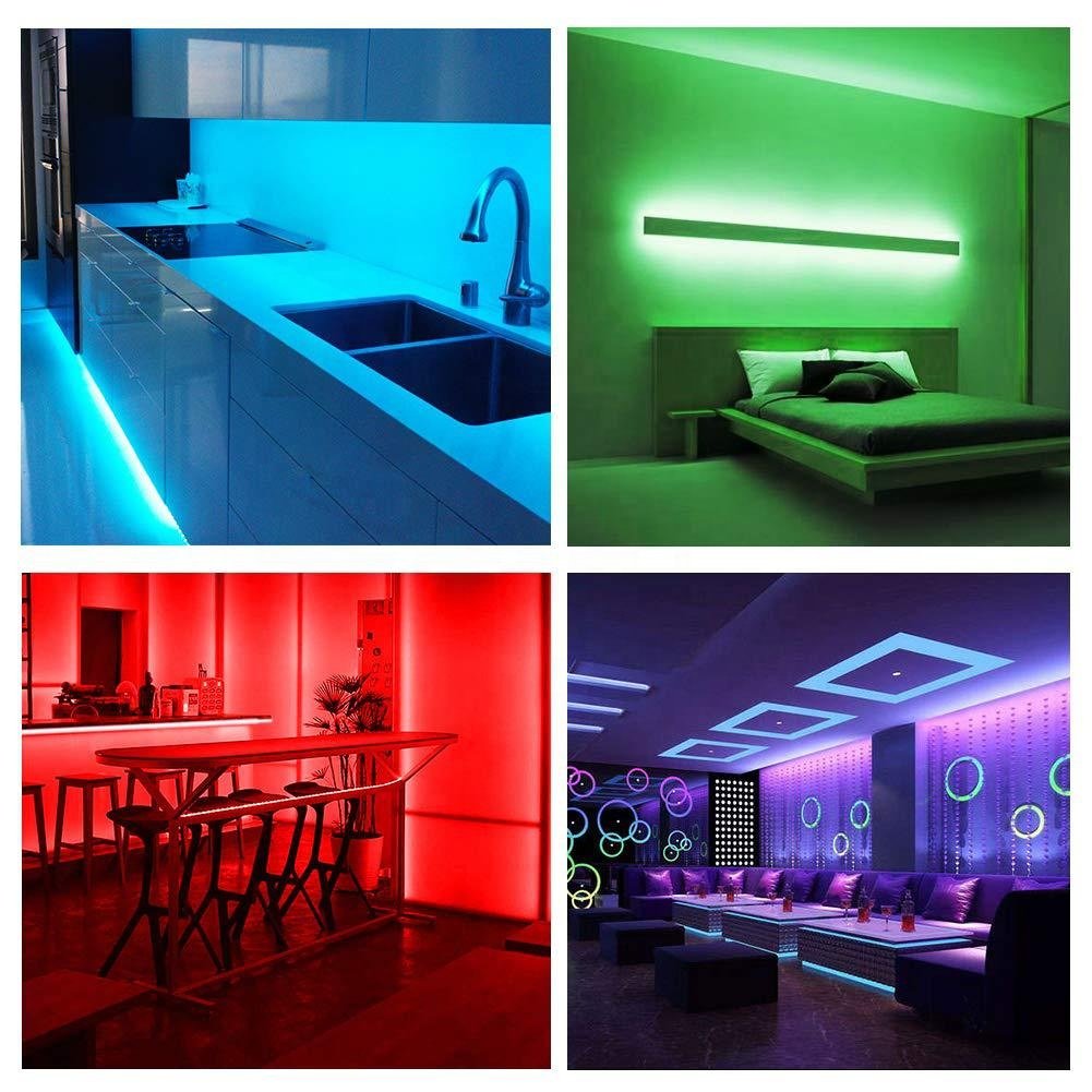 Battery Powered Led Light 5050 12v Smart Led Strip Lights Rgb Remote Control Multi Col 5M 10M 20M PVC DC 12V Luces Led 90 100