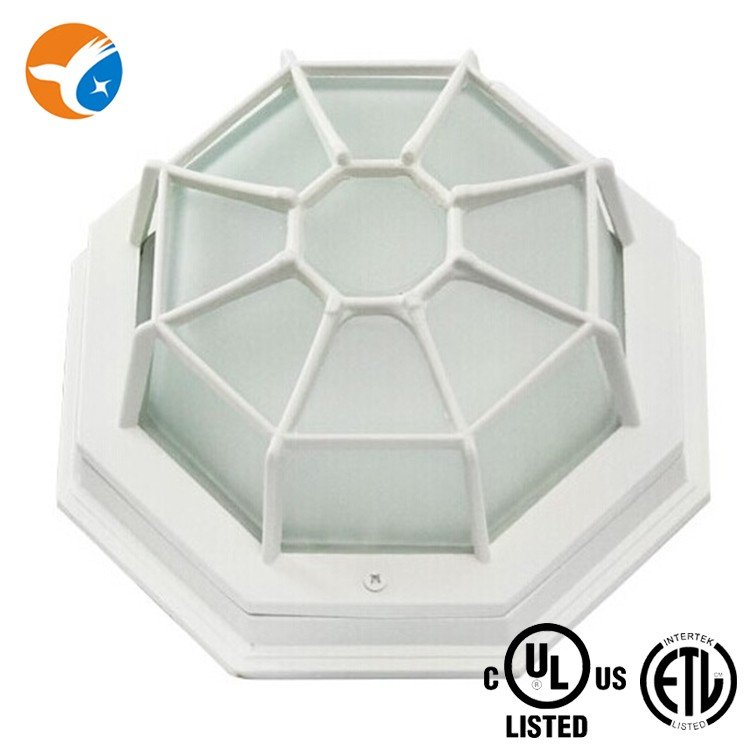 Decorative Octagon Black Metal LED Outdoor Wall light ETL listed Exterior Garden outdoor lighting fixture exterior wall lamp