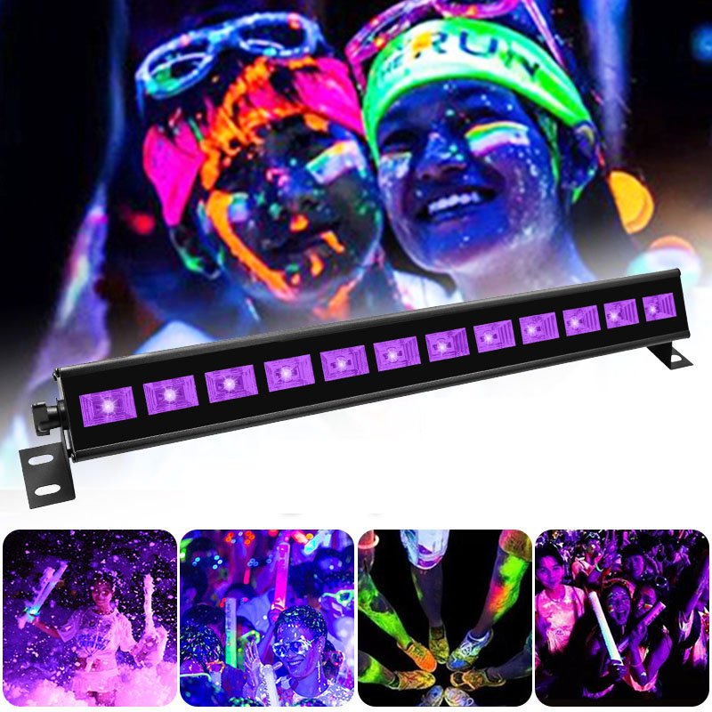 Outdoor Black light Wireless Remote Aluminium Enclosure Waterproof 36W UV Stage lights For Fiestas Camping Party