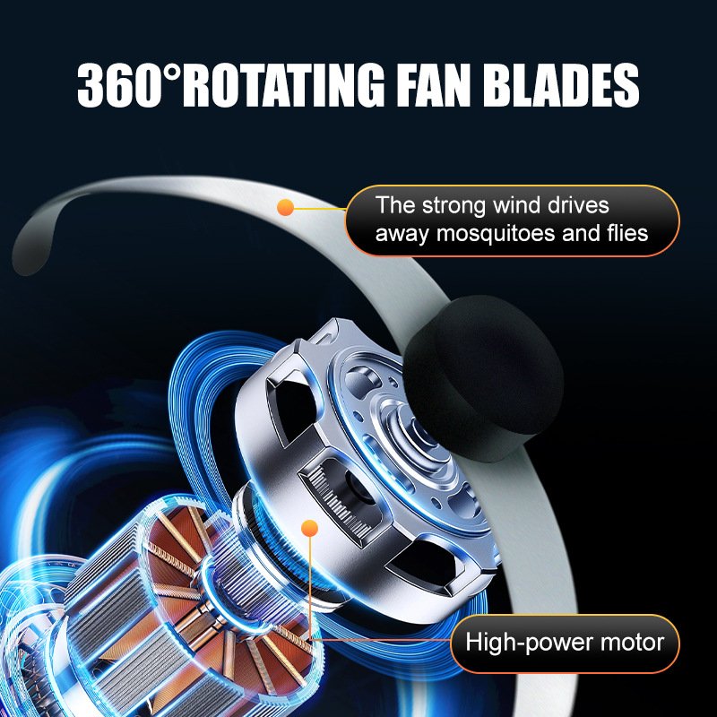 New Multi-Functional Rechargeable Outdoor Party Picnic Portable Ceiling MosquitoRepellent Fly Fan With LED Lights