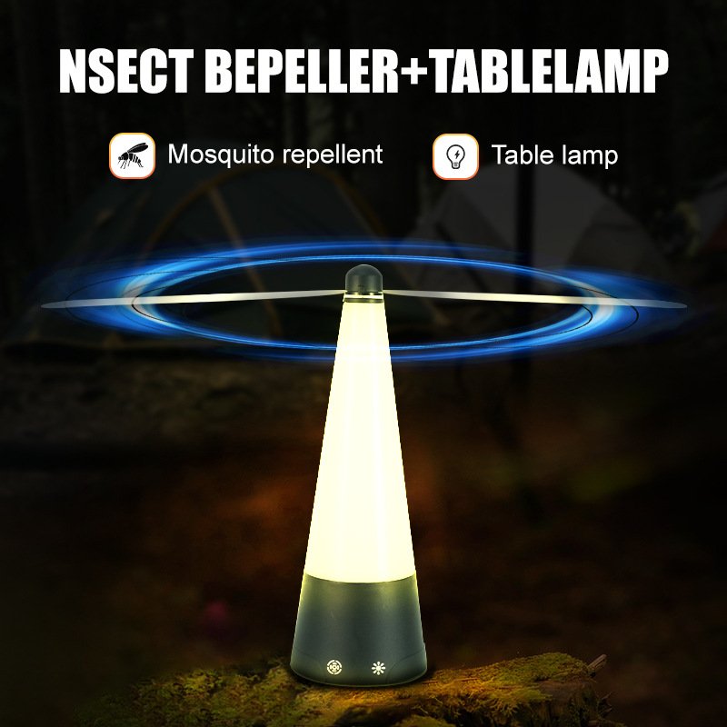 New Multi-Functional Rechargeable Outdoor Party Picnic Portable Ceiling MosquitoRepellent Fly Fan With LED Lights