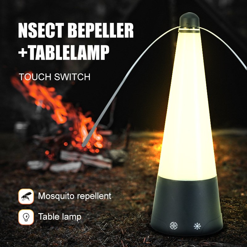 New Multi-Functional Rechargeable Outdoor Party Picnic Portable Ceiling MosquitoRepellent Fly Fan With LED Lights