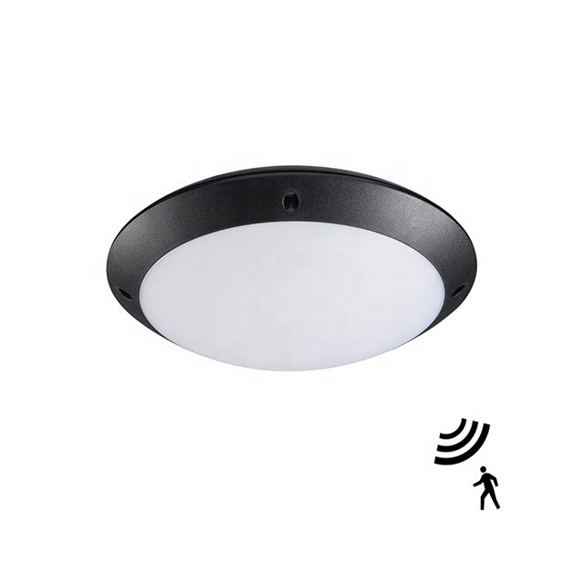 Modern Sufrace Mounted Dustproof Ip65 LED Bulkhead Light Emergency Sensor Round Ceiling Downlight Outdoor Light 20w