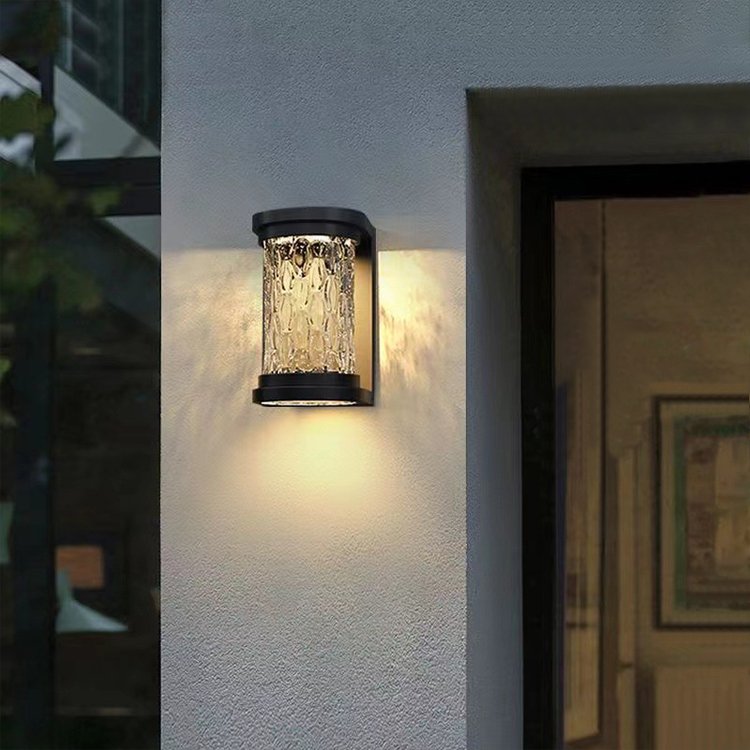 LED 8W outdoor waterproof wall lamp Villa courtyard water ripple balcony garden building corridor decorative lighting wall lamp