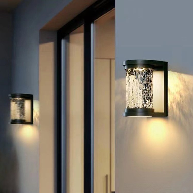 LED 8W outdoor waterproof wall lamp Villa courtyard water ripple balcony garden building corridor decorative lighting wall lamp