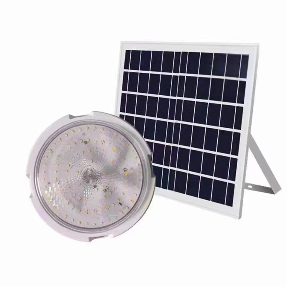 60W LED Light solar powered outdoor waterproof solar ceiling lamp with remoter control projector solar indoor light