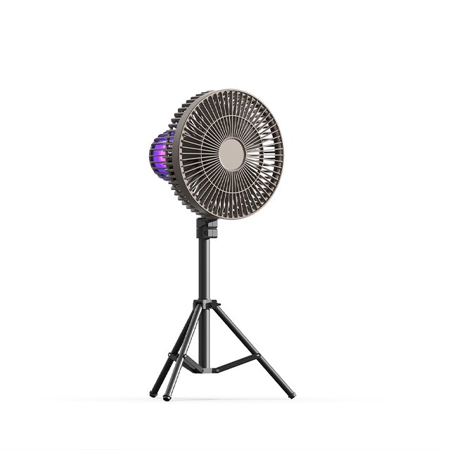 Outdoor Fan Portable 8000mAh Power Bank Fan USB Rechargeable Remote Control Tripod Fan With Mosquito Killing Light
