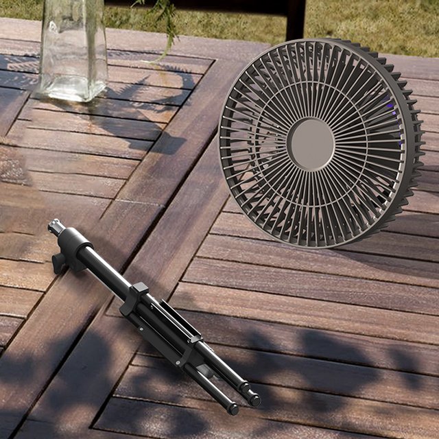 Outdoor Fan Portable 8000mAh Power Bank Fan USB Rechargeable Remote Control Tripod Fan With Mosquito Killing Light