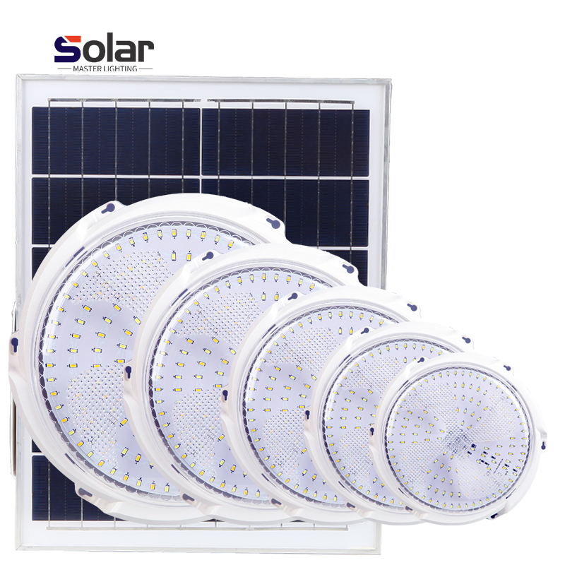Waterproof Ip65 Outdoor Garden Indoor 50W 100W 150W 200W 300W Intelligent Solar LED Ceiling Light With Remote Control