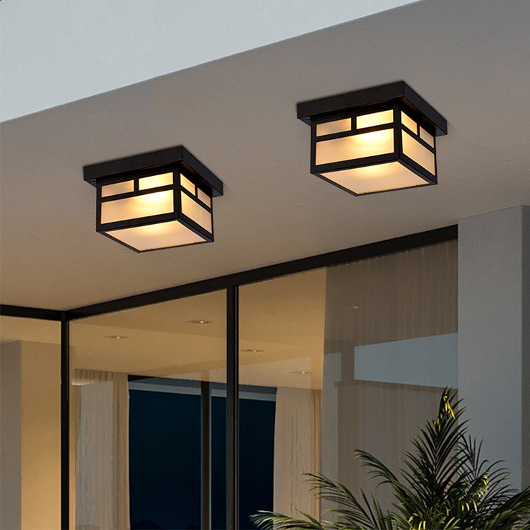 Waterproof IP54 Outdoor Decoration Iron Acrylic Nordic Outdoor LED Sconce Wall Lamp