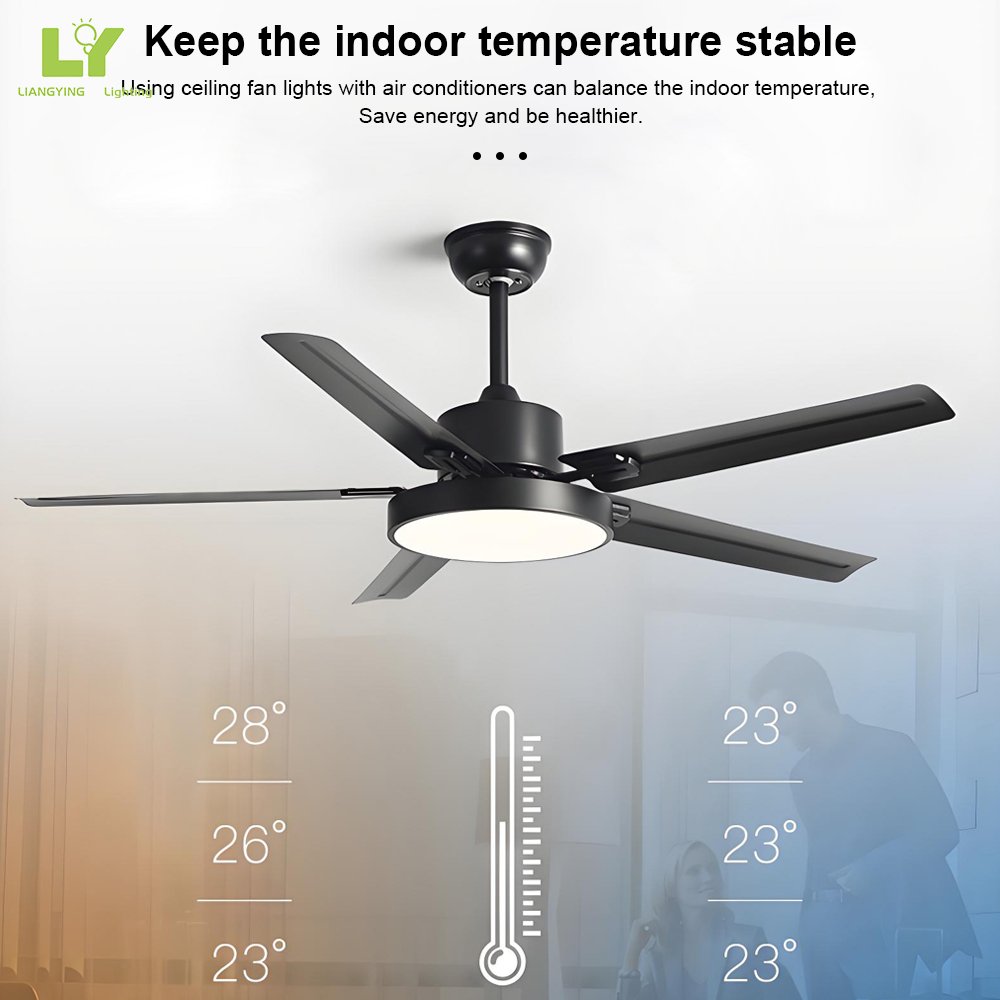 Commercial Centrifugal Burlywood Low Multiple Outdoor Medium 40W Modern Single Plastic Bright Led Ceiling Fan Light