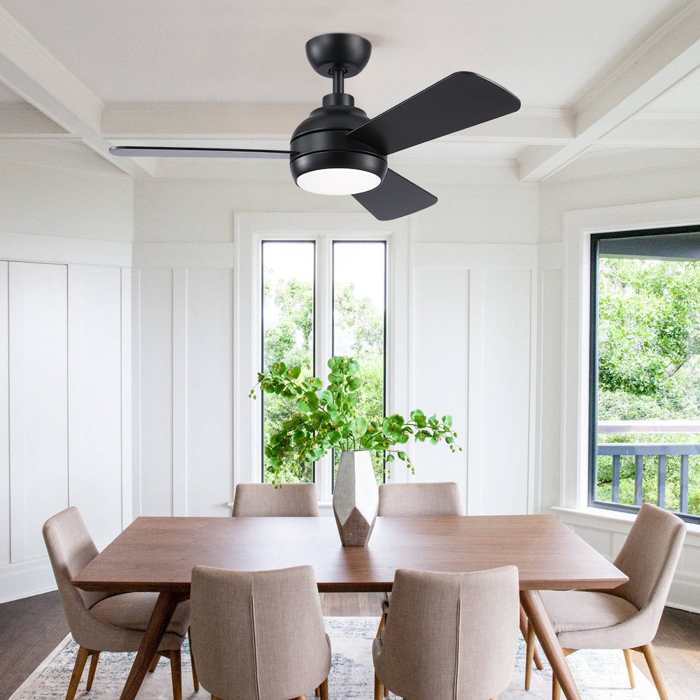 40 inch Newest Modern Design High Airflow for Small Space Remote Control Ceiling Fan with Light