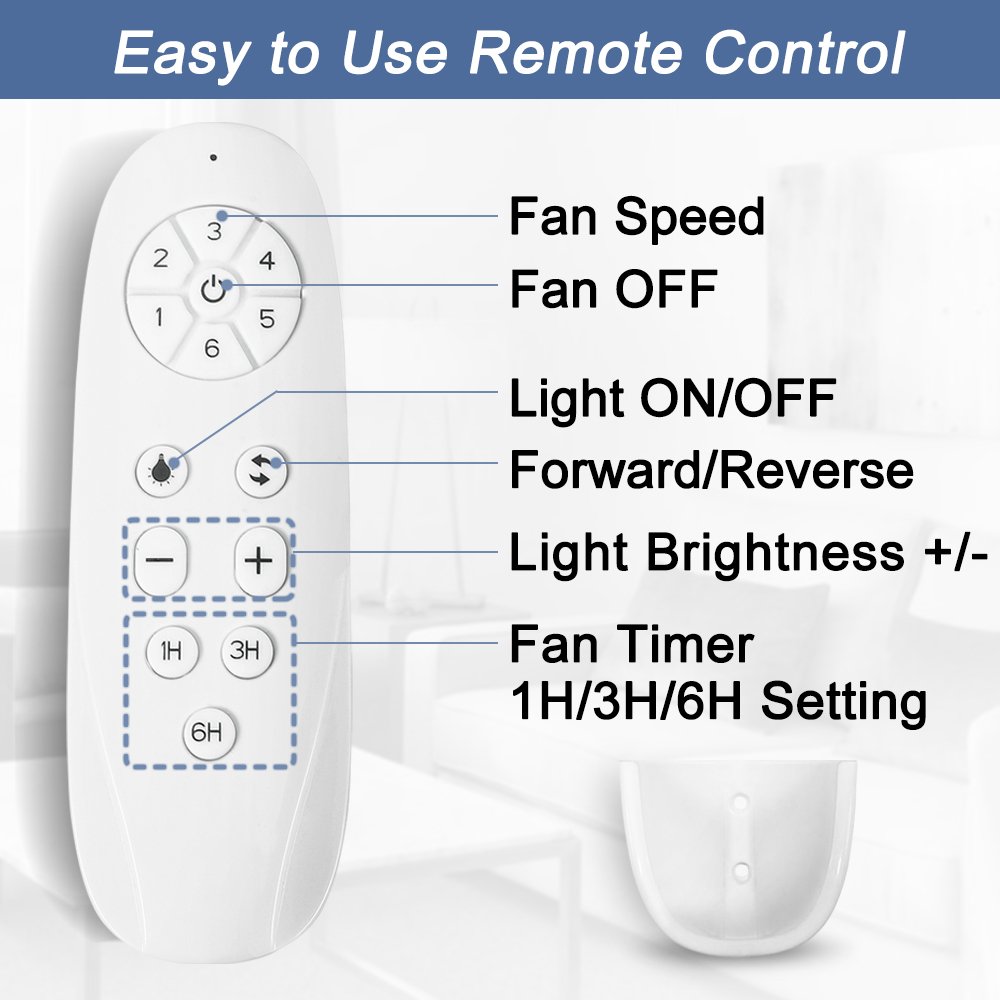 40 inch Newest Modern Design High Airflow for Small Space Remote Control Ceiling Fan with Light