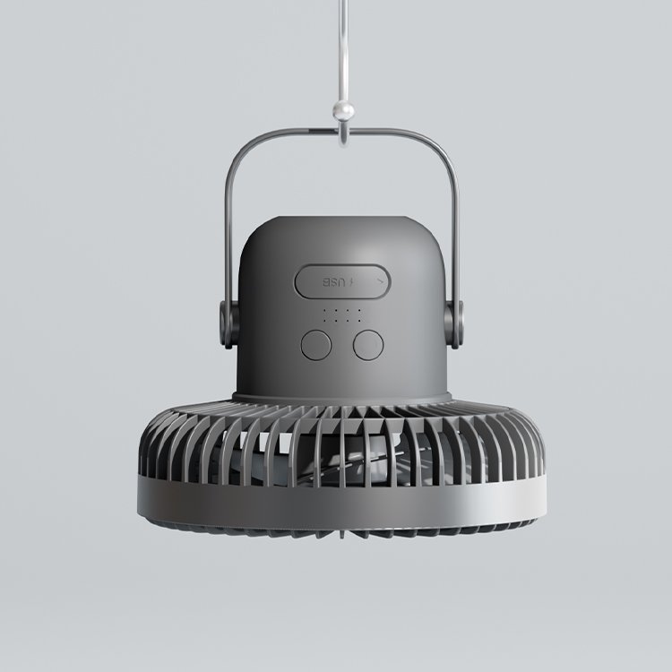 Portable Camping Fan Electric Stand Outdoor Tripod Fan With LED Light 2022 New Fan OEM Factory