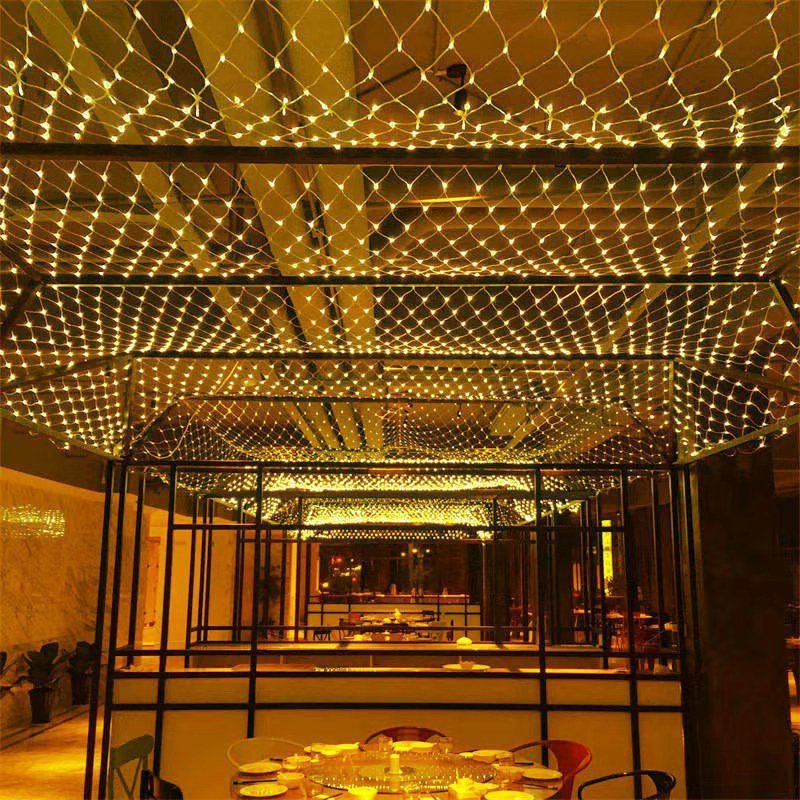 Customized Round Fairy Light Net Outdoor Indoor Party Ceiling Decorate Led Mesh Net Lights Christmas Wedding Decoration LED Net