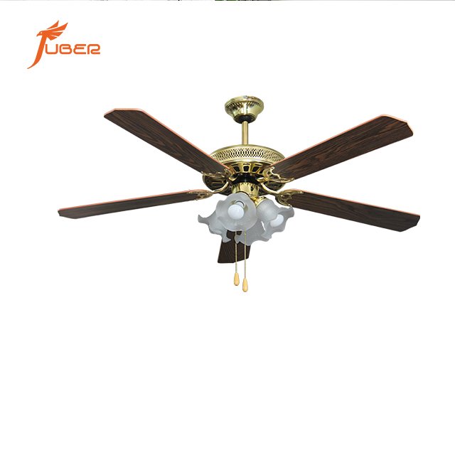 Fancy design ceiling fan 52 inch high speed low noise luxury led ceiling fan with light
