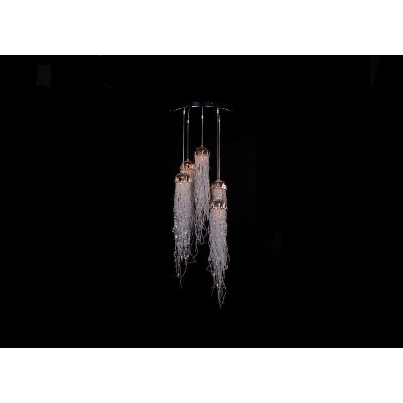 Modern European Style Hotel High Ceiling Decorative Light Tassel staircase Design Nordic Led Chandelier For Living Room