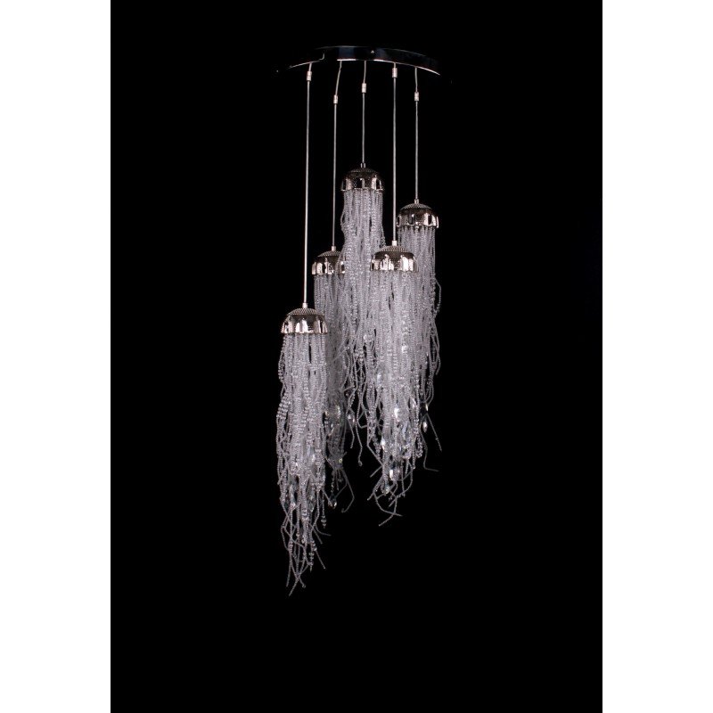 Modern European Style Hotel High Ceiling Decorative Light Tassel staircase Design Nordic Led Chandelier For Living Room