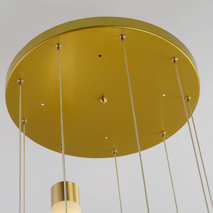 Hotel Projects Villa Hall Ceiling Chandelier Alabaster Stairs LED Long Pendant Lighting