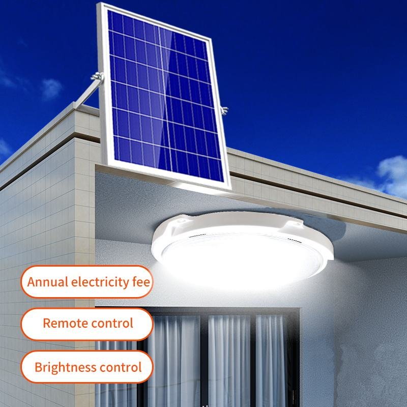 Waterproof Ip65 Outdoor Garden Indoor 50W 100W 150W 200W 300W Intelligent Solar LED Ceiling Light With Remote Control