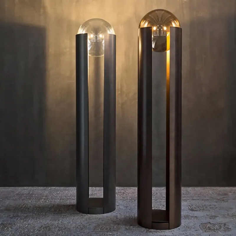 Luxury Glass Indoor outdoor garden decorative metal standing floor lamp nordic for living room modern arc floor lamp