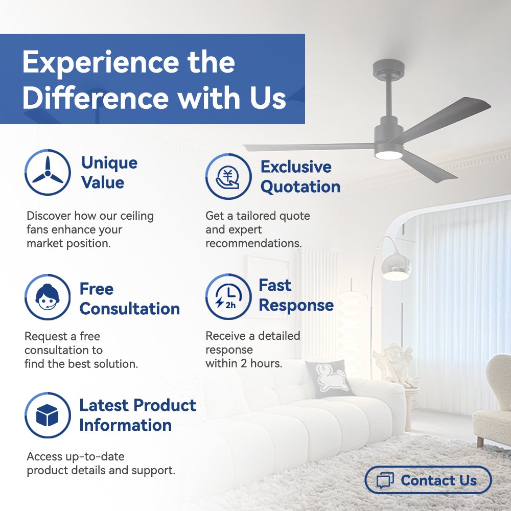 Outdoor/Indoor 52 Inch Downrod Mount Ceiling Fans with 3 Dimmable Lights and Remote, Reversible Quiet DC Motor & 3 ABS Blades