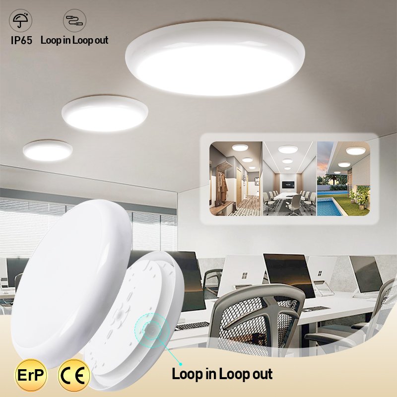 Modern Waterproof Ip65 Led Light Easy Install Round 18w Led Ceiling Lamps for Indoor and Outdoor Lighting