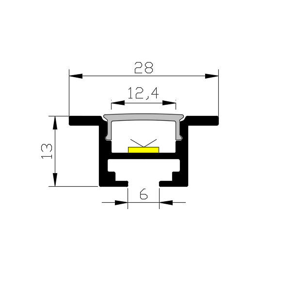 Led line light recessed square surface mounted concealed living room ceiling aluminium groove profile light fixture with side
