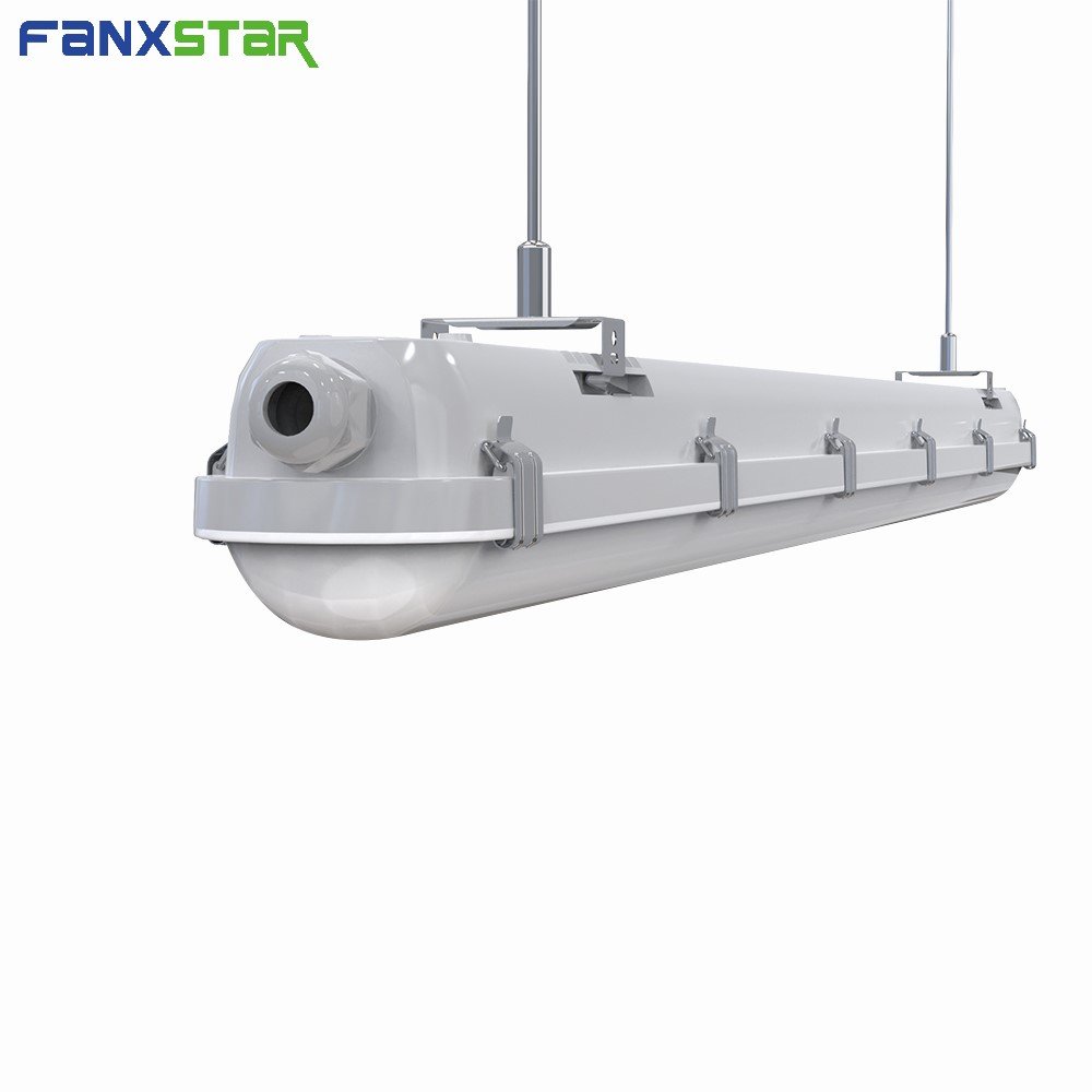 20W 40W 60W IP66 LED Weather Proof Light 5.8G Microwave Sensor Vapor Tight Light 5FT Linear Batten for Parking Garages 150cm