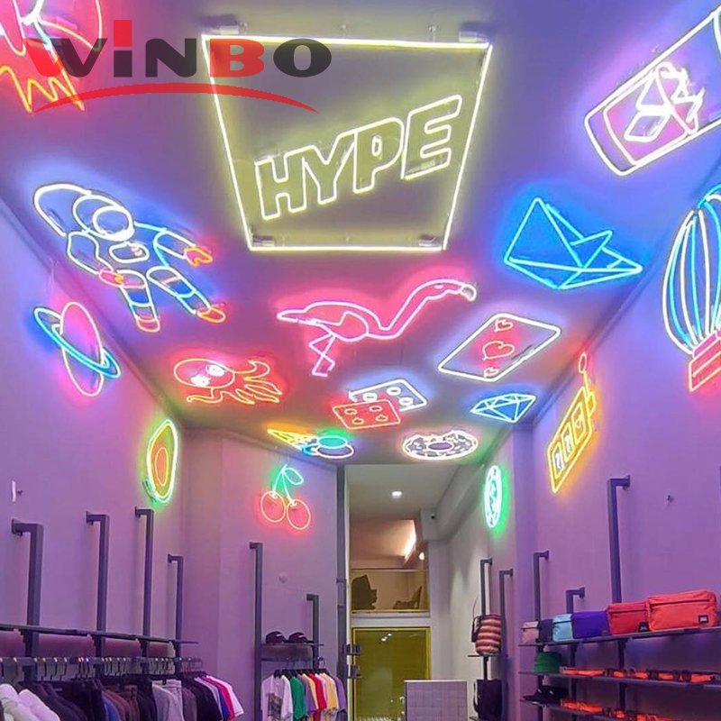 Winbo Neon Sign Custom Logo Girls Boys Gift Outdoor Room Wall Decoration RGB Light Sign Neon