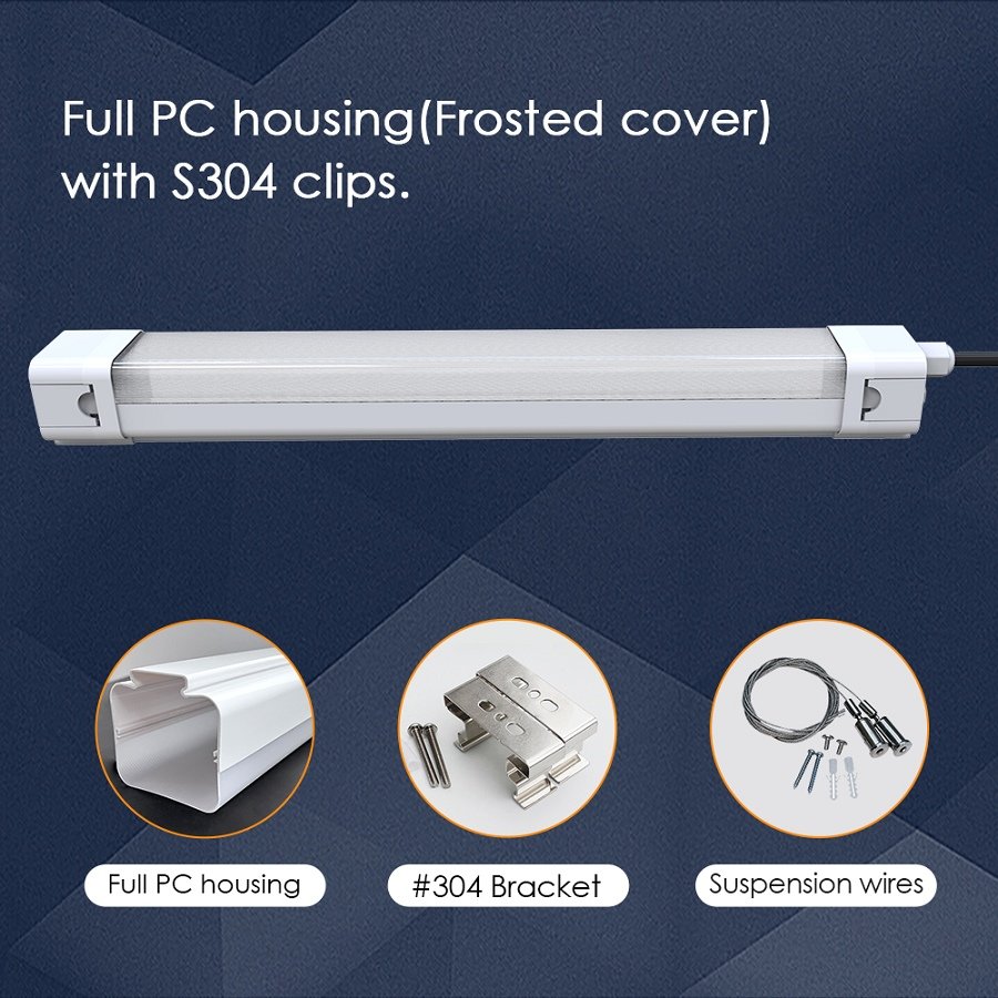 Wholesale IP65 outdoor led batten ceiling light 4 ft 150lm/w easy installation shopping mall