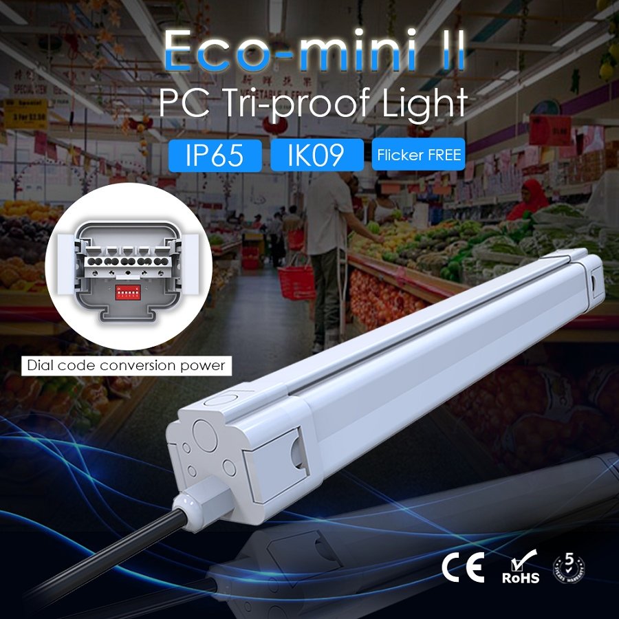 Wholesale IP65 outdoor led batten ceiling light 4 ft 150lm/w easy installation shopping mall